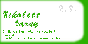 nikolett varay business card